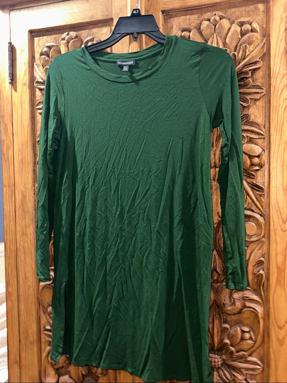 EUC Eileen Fisher XS green tunic top